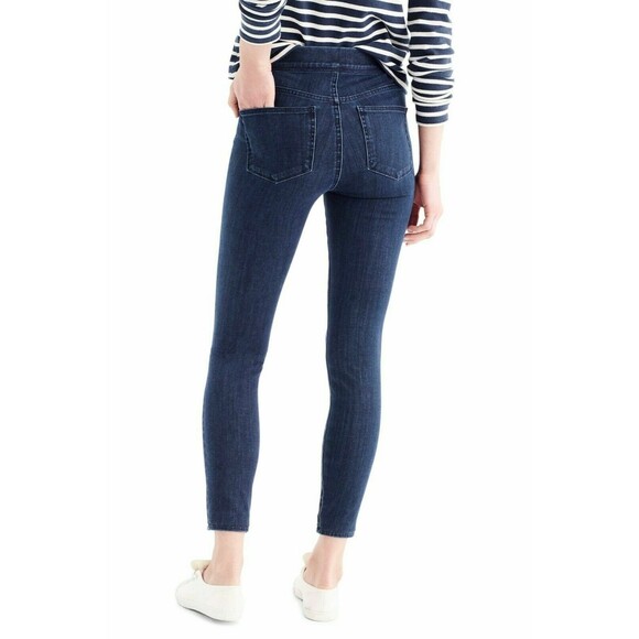 J. Crew womens Pull On Denim Leggings size 25 Indigo Navy Toothpick Jeans 25x27 - Picture 2 of 7